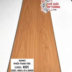 Tấm Ốp Tường Nano Phôi Than Tre 9mm K01