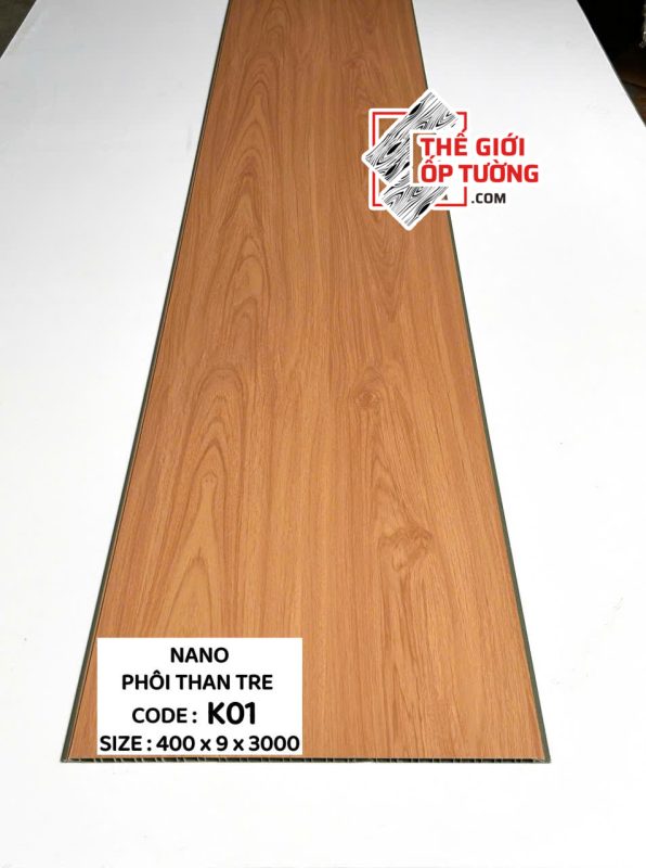 Tấm Ốp Tường Nano Phôi Than Tre 9mm K01