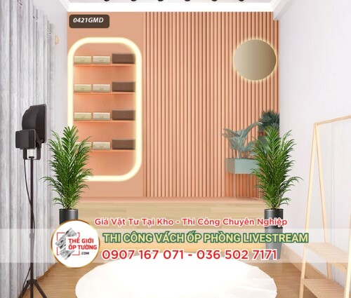 Tranh Dán Tường In 3D thiết kế vách ốp phòng livestream