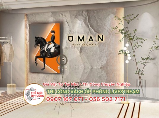 Tấm PVC Vân Đá Cao Cấp Cho Livestream hàng Luxury