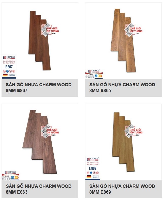 Giới Thiệu Sàn Gỗ Nhựa CHARM WOOD 8mm