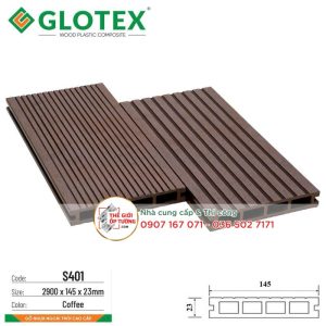 Ốp Gỗ Nhựa Ngoài Trời Glotex - Ốp Lỗ Chữ Nhật