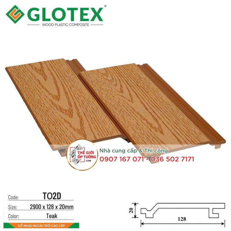 Tấm Ốp Gỗ Nhựa Ngoài Trời Glotex