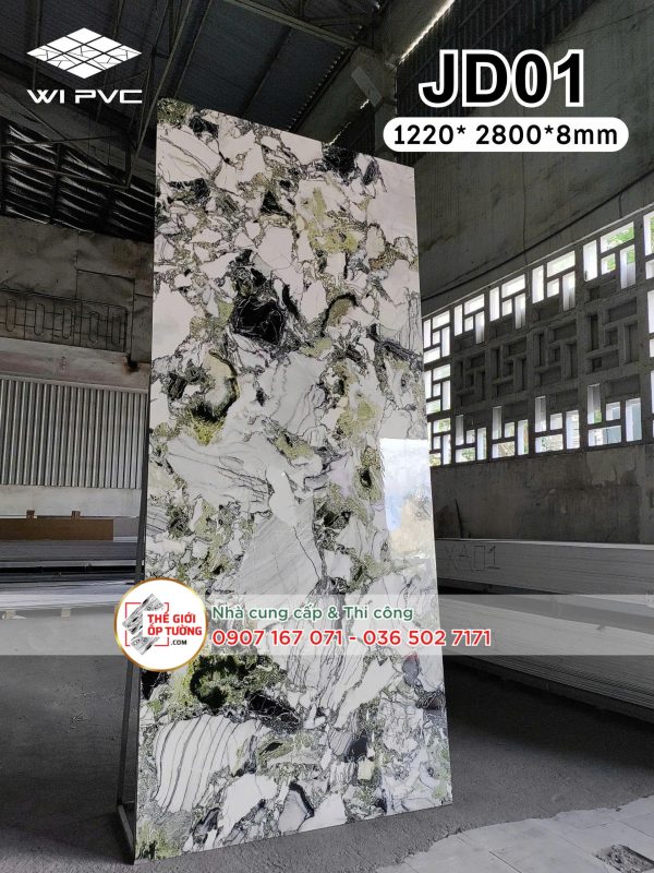 Tấm ốp tường than tre vân đá cẩm thạch JD01