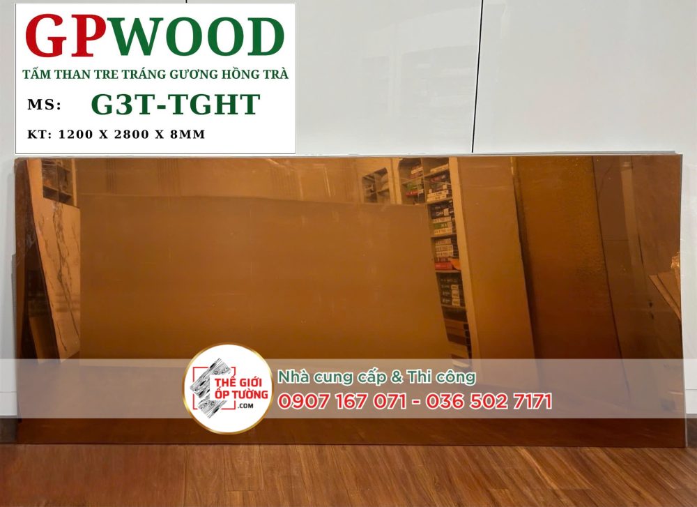 Tấm ốp tường than tre GPWood 8mm TGHT