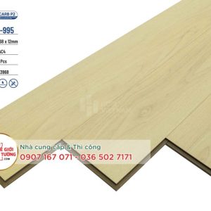 Sàn Gỗ Hobi Wood 12mm CARB P2 đạt chuẩn phát thải Mỹ 995