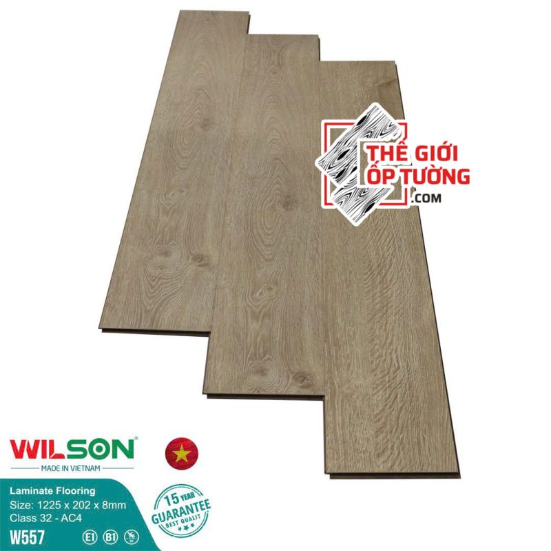 Sàn Gỗ Laminate Wilson 8mm tiêu chuẩn châu Âu 557