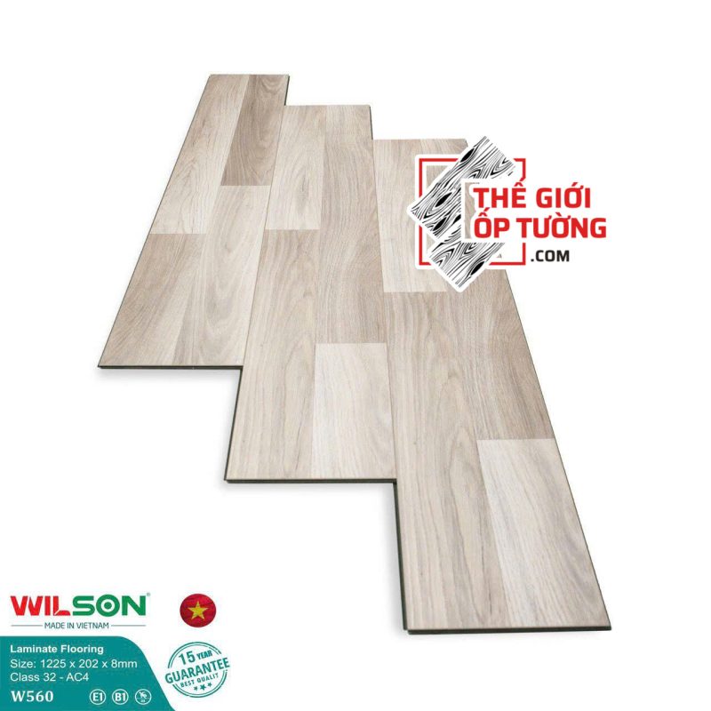 Sàn Gỗ Laminate Wilson 8mm tiêu chuẩn châu Âu 560