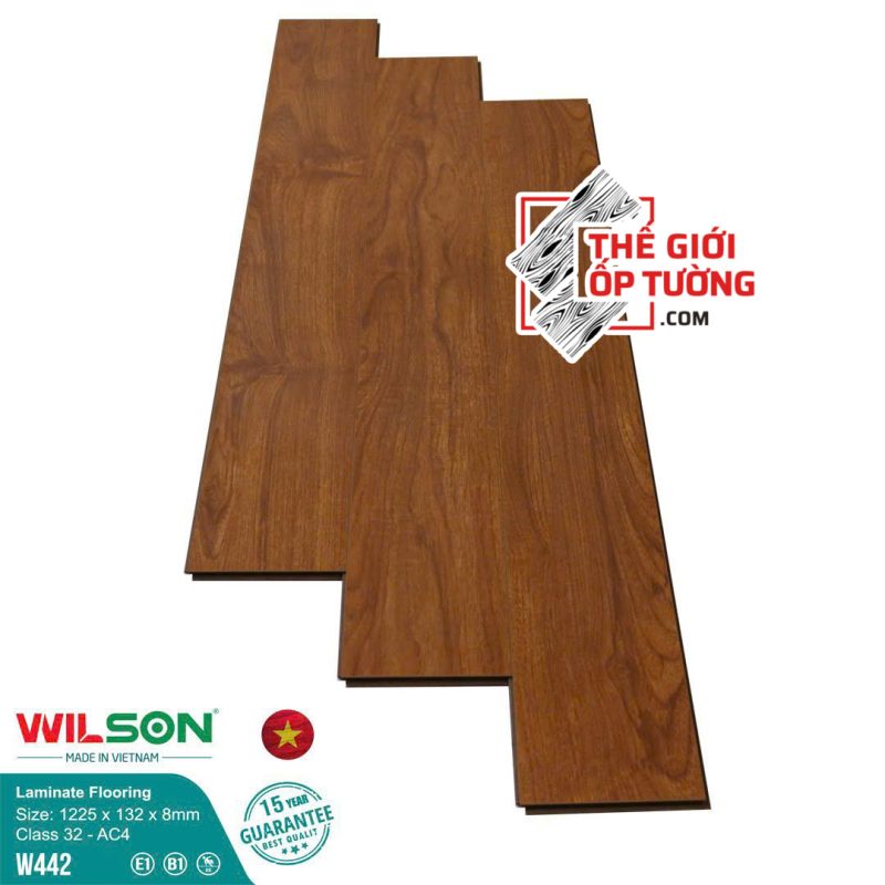 Sàn Gỗ Laminate Wilson 8mm tiêu chuẩn châu Âu 442