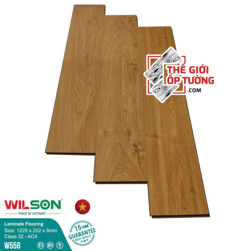 Sàn Gỗ Laminate Wilson 8mm tiêu chuẩn châu Âu 558