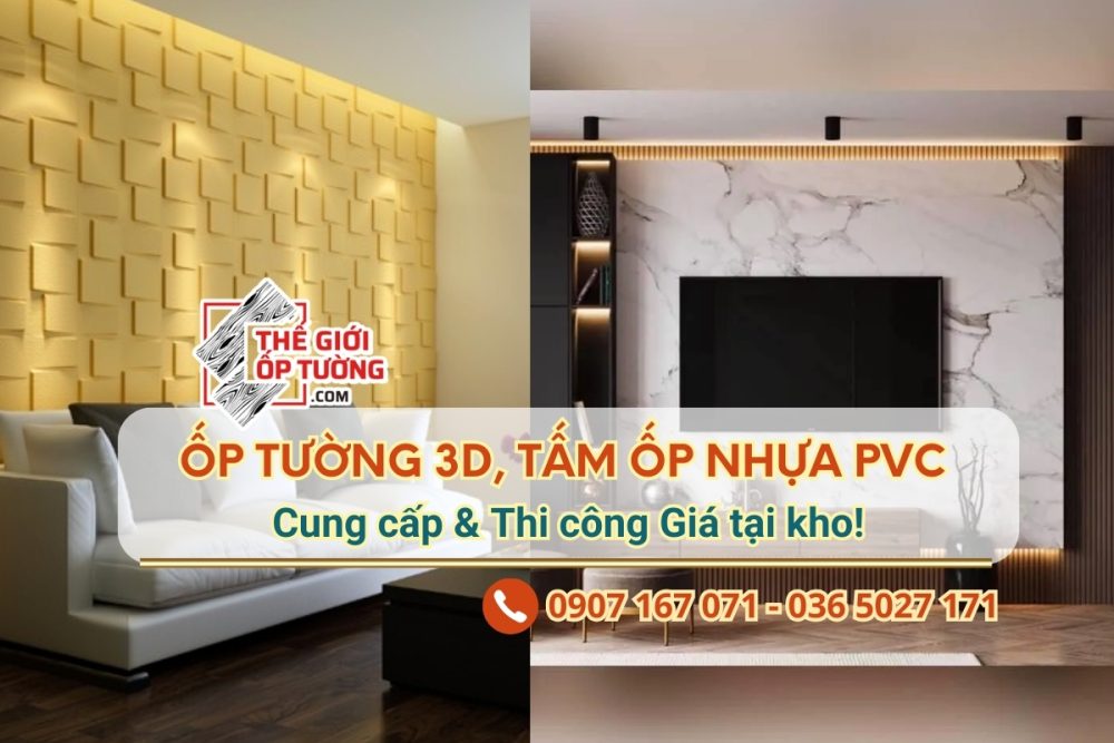 Tấm ốp tường nhựa cao cấp - Ốp tường PVC
