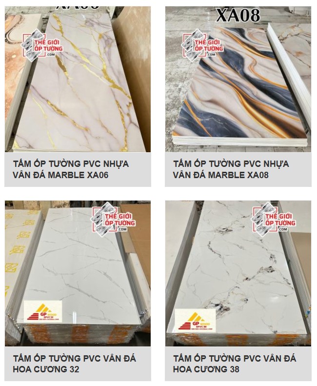 Tấm ốp tường giả đá hoa cương, Ốp tường nhựa giả đá PVC, tấm ốp vân đá marble