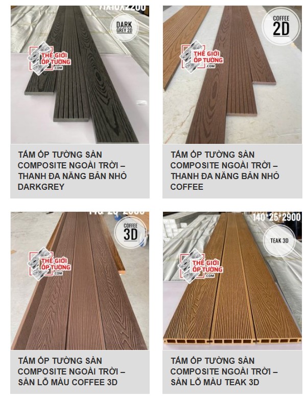 Tấm ốp tường sàn composite ngoài trời