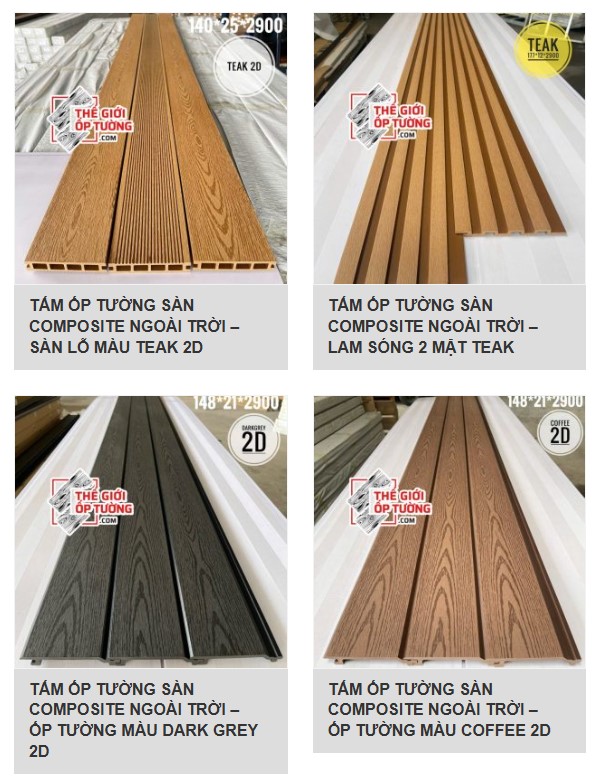 Tấm ốp tường sàn composite ngoài trời