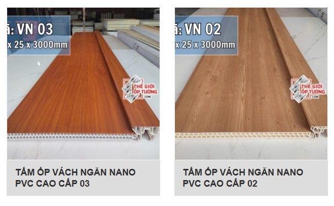 Tấm Vách Ngăn PVC - ốp vách năng nano 2 mặt