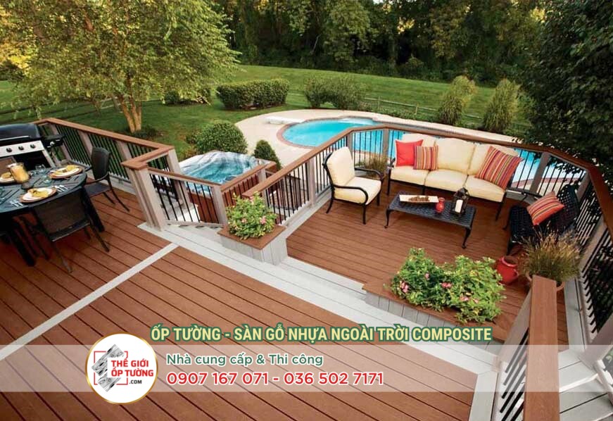 Tấm ốp tường sàn composite ngoài trời