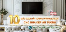 Top 10 cách phối vách ốp tường phòng khách cho nhà đẹp ấn tượng