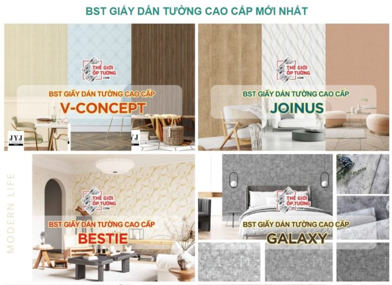 BST CÁC MẪU GIẤY DÁN TƯỜNG ĐẸP MỚI NHẤT