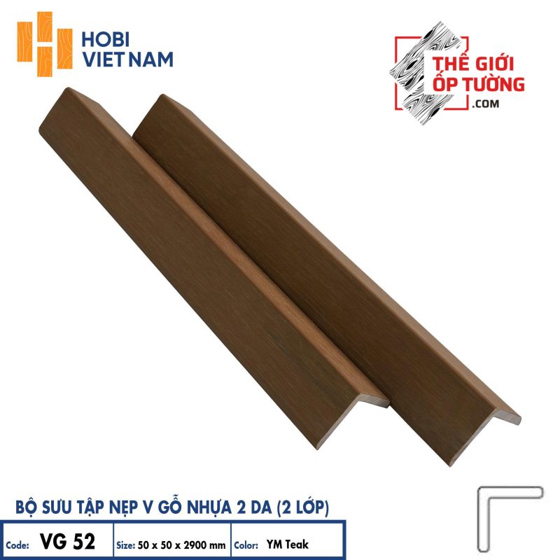 Sàn gỗ nhựa ngoài trời 2 da cao cấp HOBI - nẹp V