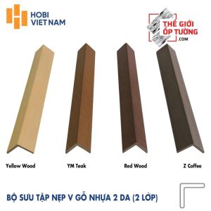 Sàn gỗ nhựa ngoài trời 2 da cao cấp HOBI - nẹp V
