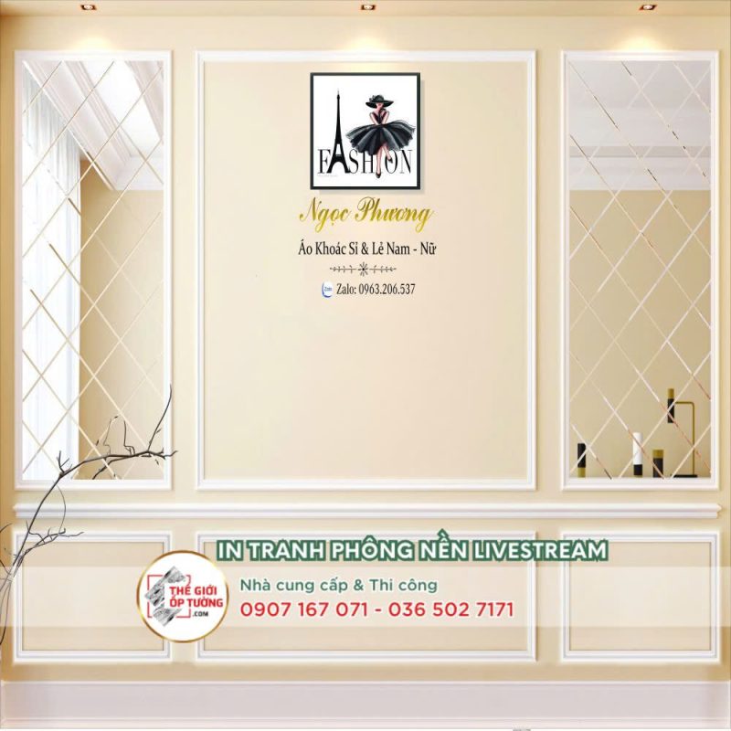 Thiết kế phông nền phòng live theo yêu cầu