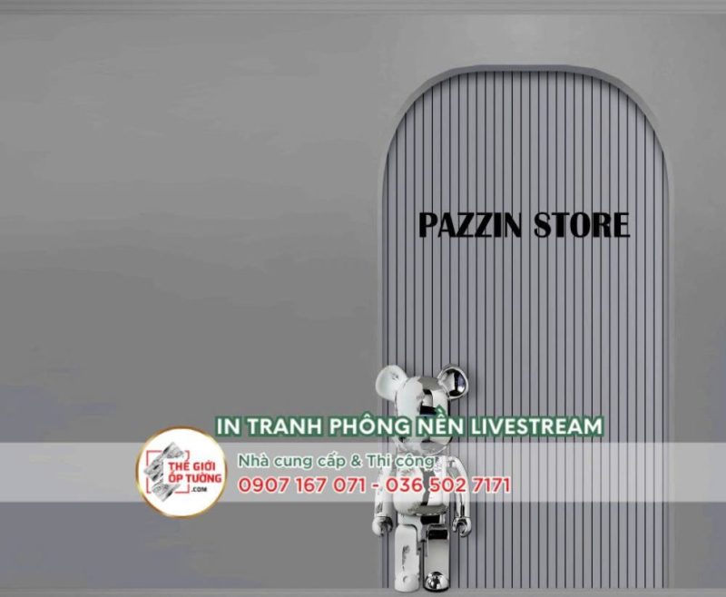 Phông nền livestream, in tranh vải mực UV giá rẻ cho phòng live