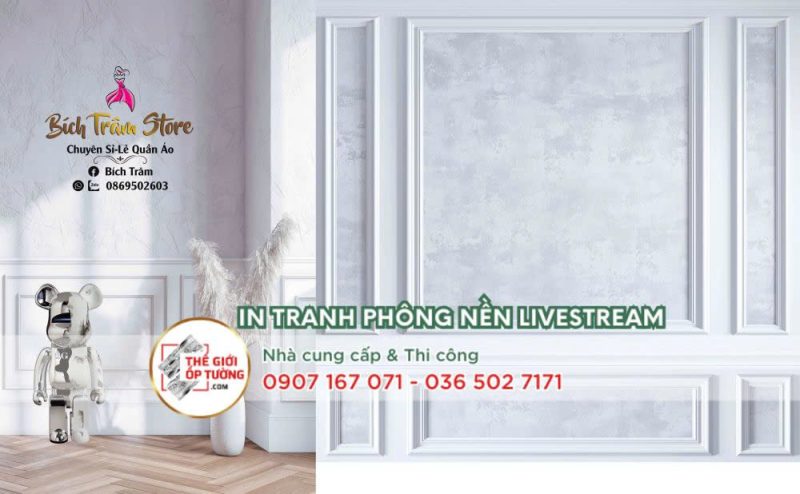 Phông nền in tranh vải mực UV – Sự lựa chọn tối ưu cho mọi phòng livestream