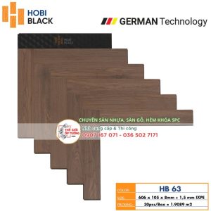 Sàn Gỗ Xương Cá Cốt Đen HOBI Black 63 - sàn gỗ Đức