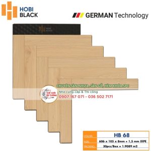 Sàn Gỗ Xương Cá Cốt Đen HOBI Black 68 - sàn gỗ Đức