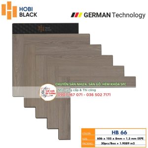 Sàn Gỗ Xương Cá Cốt Đen HOBI Black 66 - sàn gỗ Đức