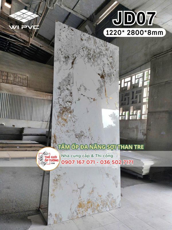 Tấm ốp tường than tre vân đá cẩm thạch JD07