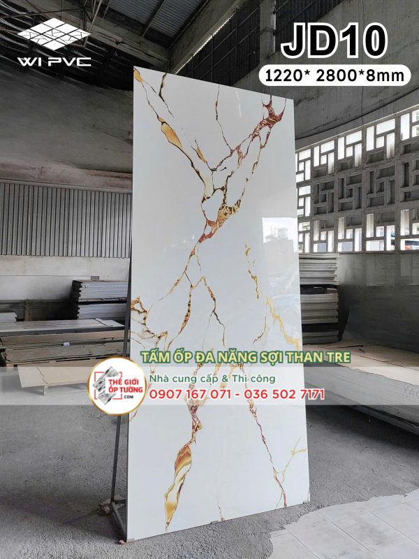 Tấm ốp tường than tre vân đá cẩm thạch JD10