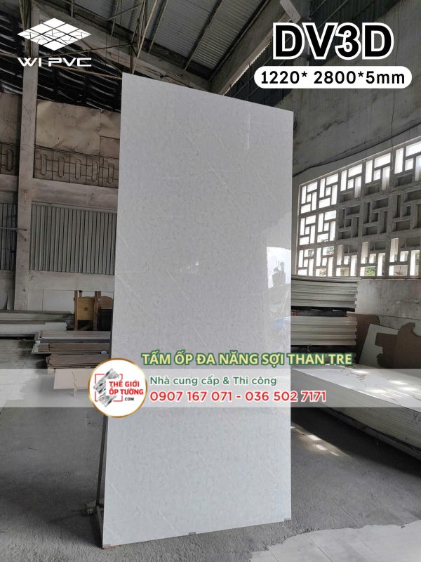 Tấm ốp tường than tre vân đá cẩm thạch DV3D