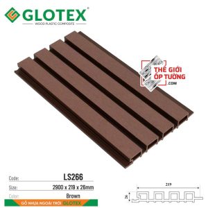 Thanh Ốp Gỗ Nhựa Ngoài Trời Glotex - Thanh lam sóng