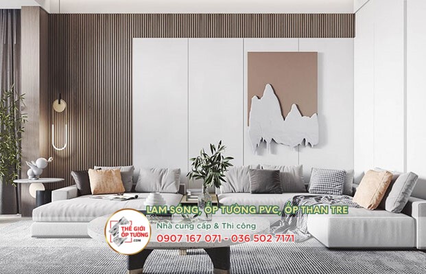 Tấm ốp tường nano – Giải pháp nhanh, sạch, đẹp cho mọi phòng khách