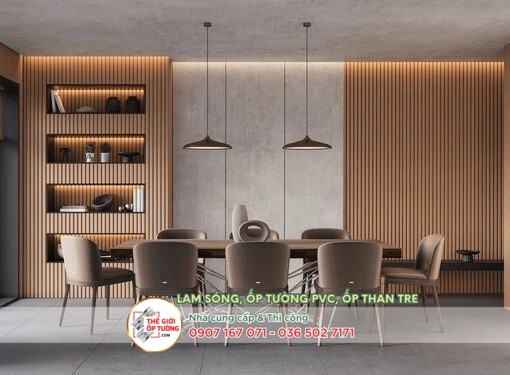 mẫu vách ốp tường phòng khách ai nhìn cũng mê