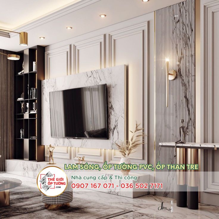 Tấm ốp tường nano – Giải pháp nhanh, sạch, đẹp cho mọi phòng khách