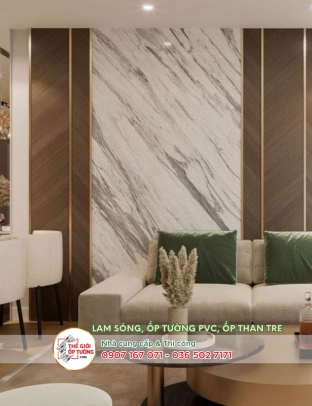 Tấm ốp tường nano – Giải pháp nhanh, sạch, đẹp cho mọi phòng khách
