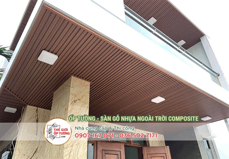 Ứng dụng của mái hiên gỗ nhựa ngoài trời