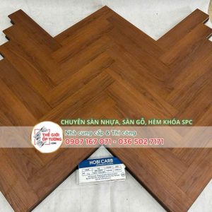Sàn Gỗ Xương Cá Hobi Wood 12mm tiêu chuẩn xanh CARB P2 - 996