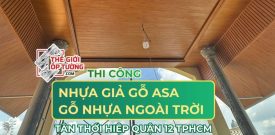 Kho thi công trần nhựa giả gỗ, gỗ nhựa ngoài trời tại Tân Thới Hiệp Q12 TP.HCM
