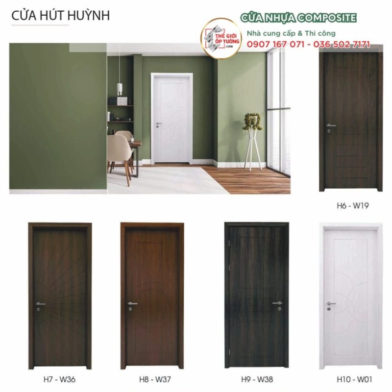 Mẫu Cửa Hút Huỳnh - Cửa Nhựa Composite cao cấp PIMA