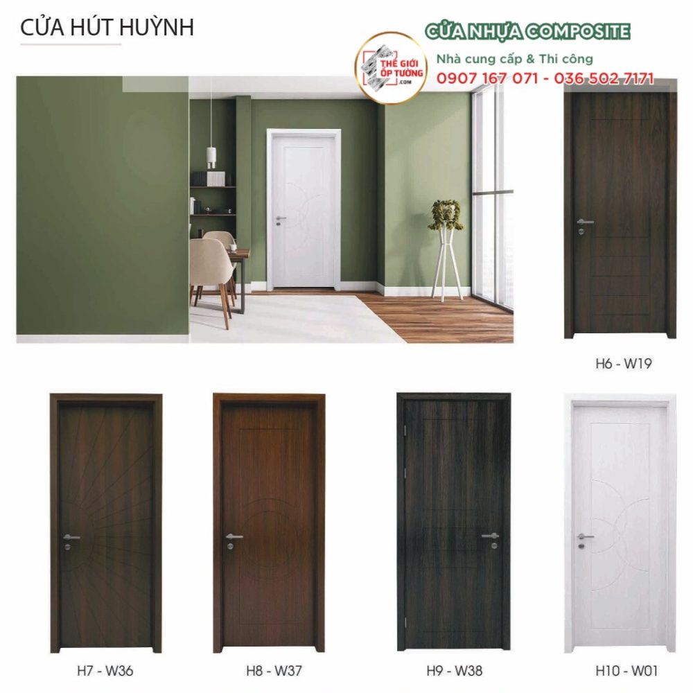 Mẫu Cửa Hút Huỳnh - Cửa Nhựa Composite cao cấp PIMA