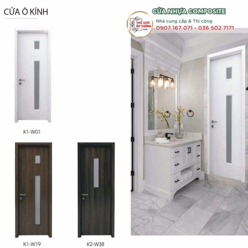 Mẫu Cửa Ô Kính - Cửa Nhựa Composite cao cấp PIMA
