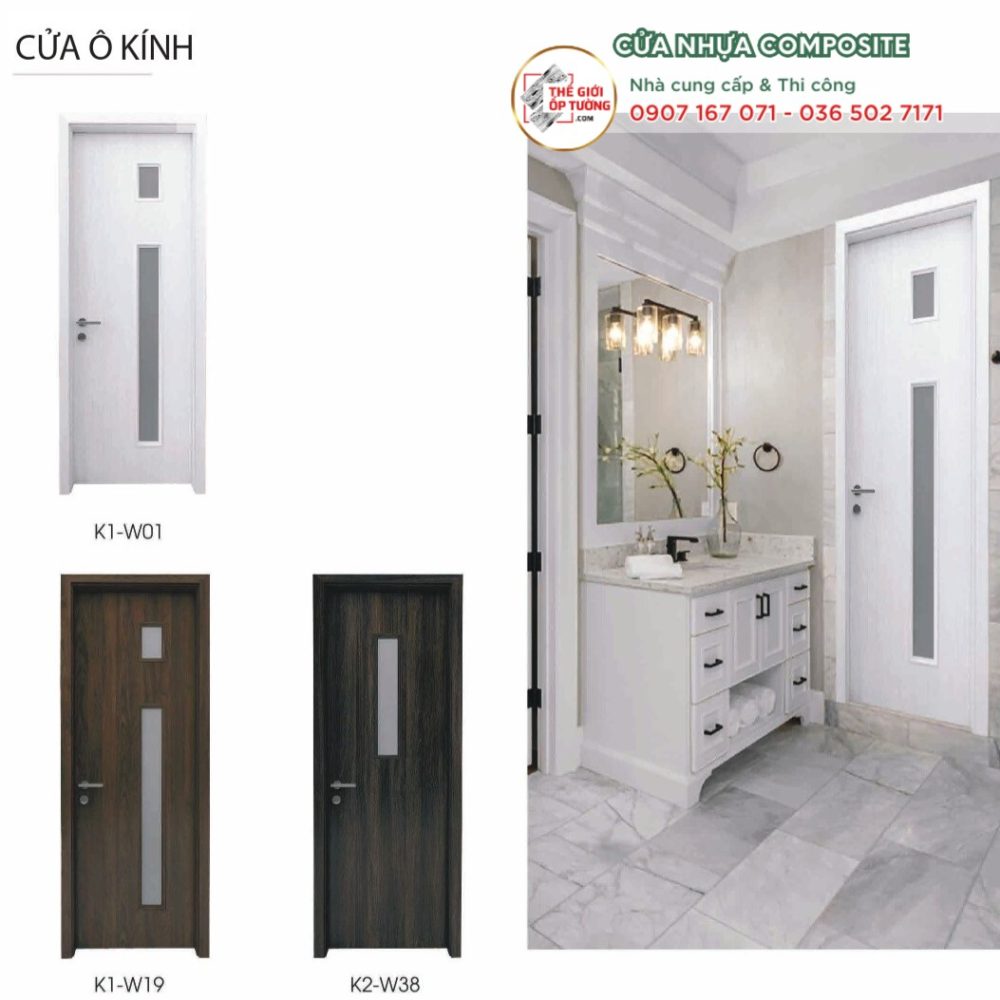 Mẫu Cửa Ô Kính - Cửa Nhựa Composite cao cấp PIMA