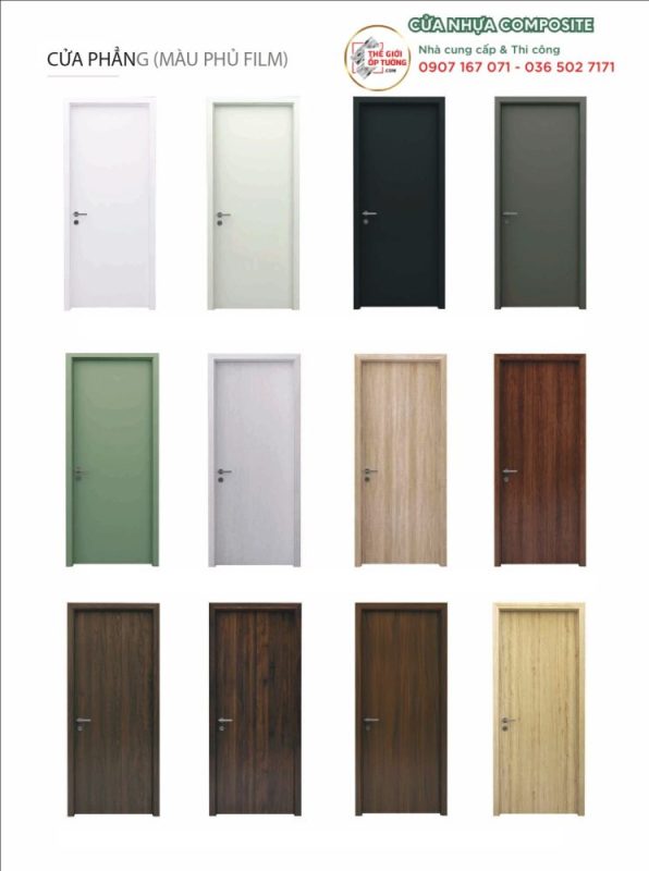 Mẫu Cửa Phẳng - Cửa Nhựa Composite cao cấp PIMA