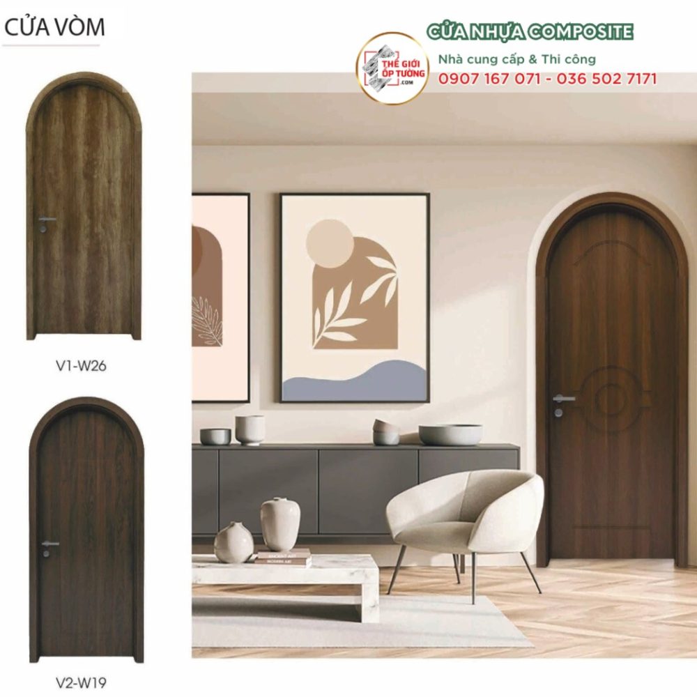 Mẫu Cửa Vòm - Cửa Nhựa Composite cao cấp PIMA