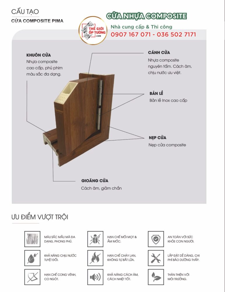 Cửa Nhựa Composite cao cấp PIMA