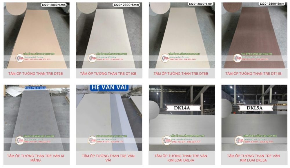 Thế Giới Ốp Tường thi công tấm ốp tường than tre chính hãng, giá tốt tại kho