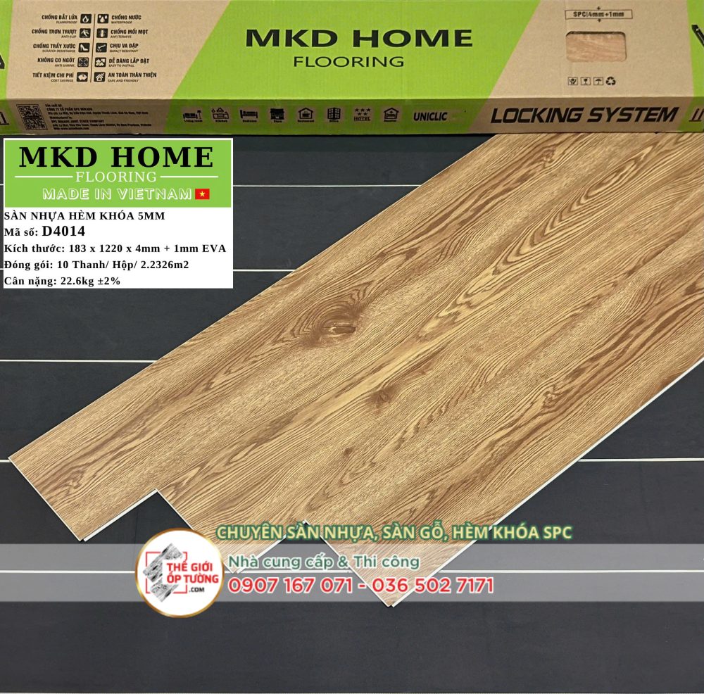 Sàn Nhựa SPC Hèm Khóa MKD 5mm - D4014